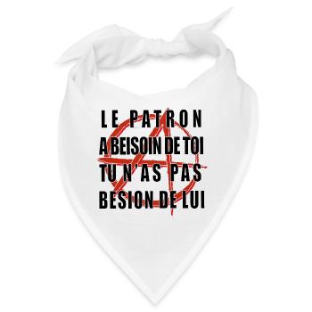 Anarchistischer Aufkleber - Bandana - Weiß - Vorne