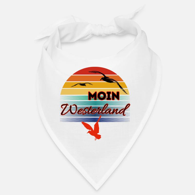 Moin Westerland mit Möwe im Retro Style-Westerland Bandana