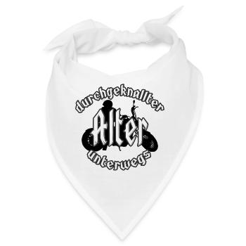 durchgeknallter Alter unterwegs - Bandana - Weiß - Vorne