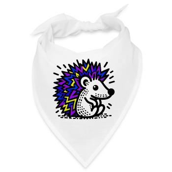 Igel - Bandana - Weiß - Vorne
