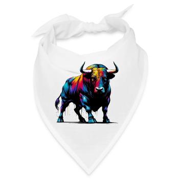 Stier - Bandana - Weiß - Vorne