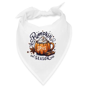 Pumpkin Spice Season: Der Geschmack des Herbstes - Bandana - Weiß - Vorne