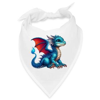 Drache - Bandana - Weiß - Vorne
