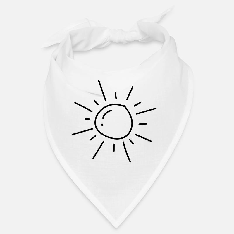 Sonne - Bandana - Weiß