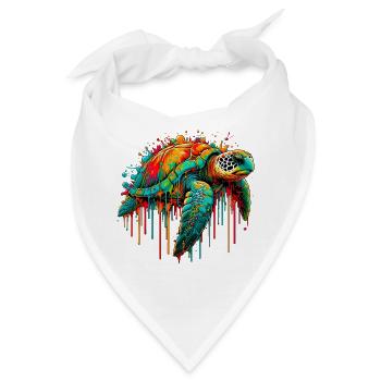 Schildkröte - Bandana - Weiß - Vorne