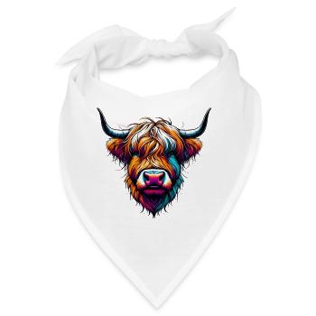 Schottische Hochlandkuh - Bandana - Weiß - Vorne
