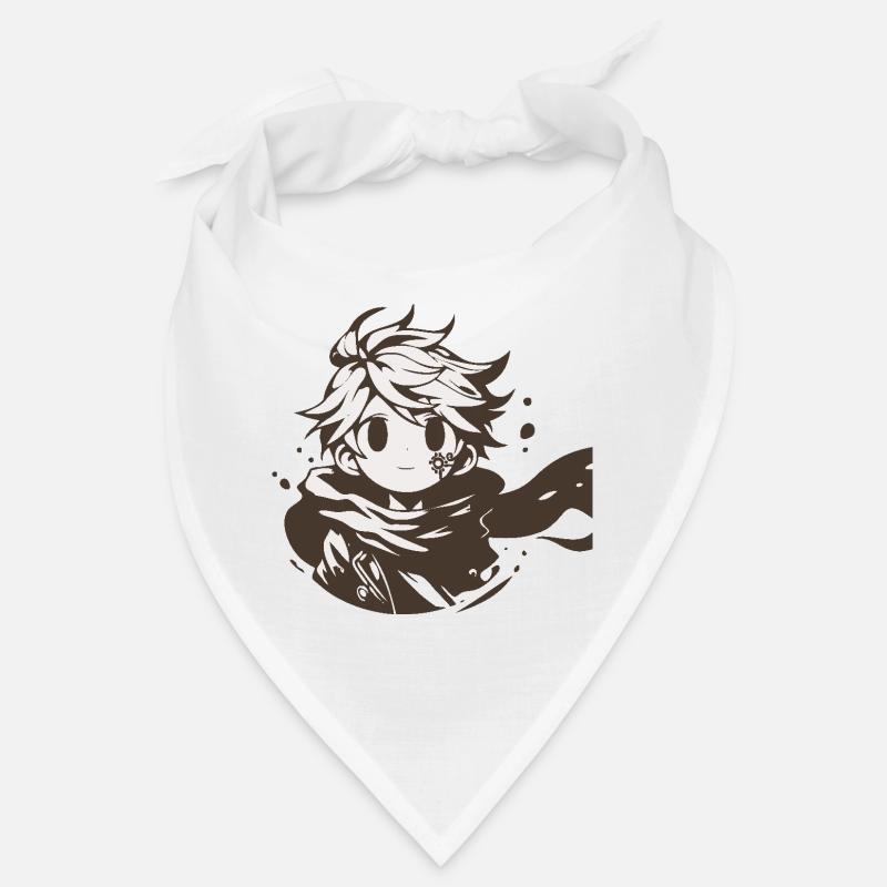 MangaCharacter with Brown Scarf Bandana