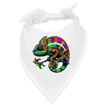 Chamäleon - Bandana - Weiß - Vorne
