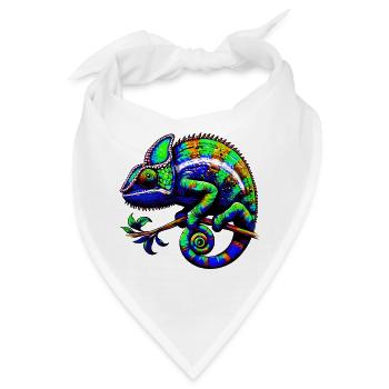 Chamäleon - Bandana - Weiß - Vorne