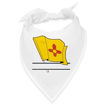 Flagge New Mexico Textbanner - Bandana - Weiß - Vorne