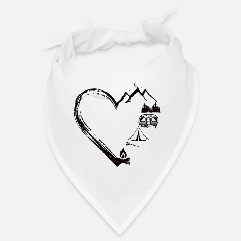 Conception de patch de camping Mountain Heart Bandana