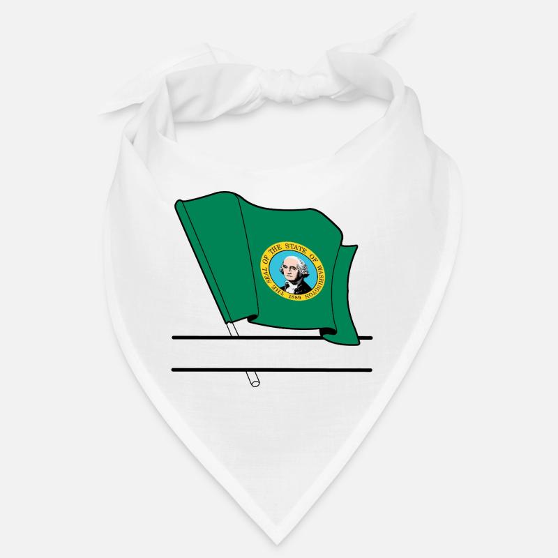 Drapeau Washington bannière de texte Bandana