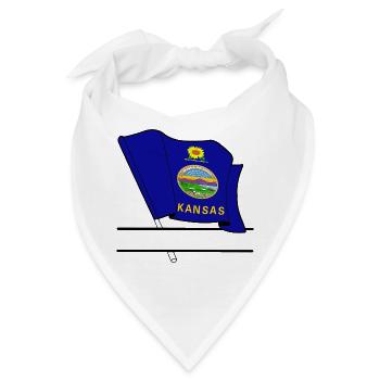 Hinweis Kansas Text Banner - Bandana - Weiß - Vorne