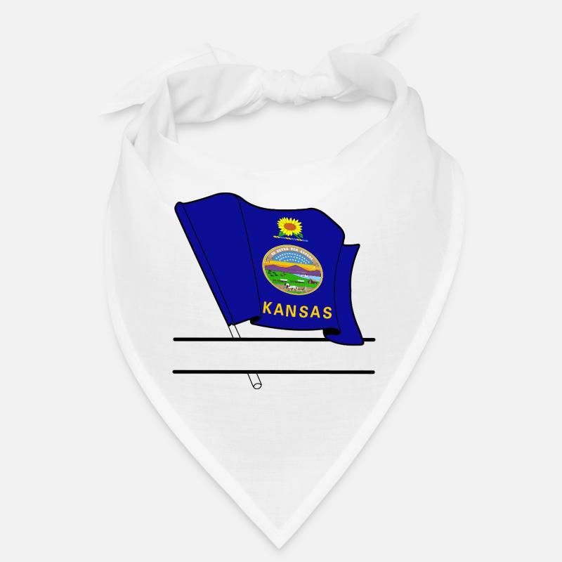Drapeau Kansas bannière de texte Bandana