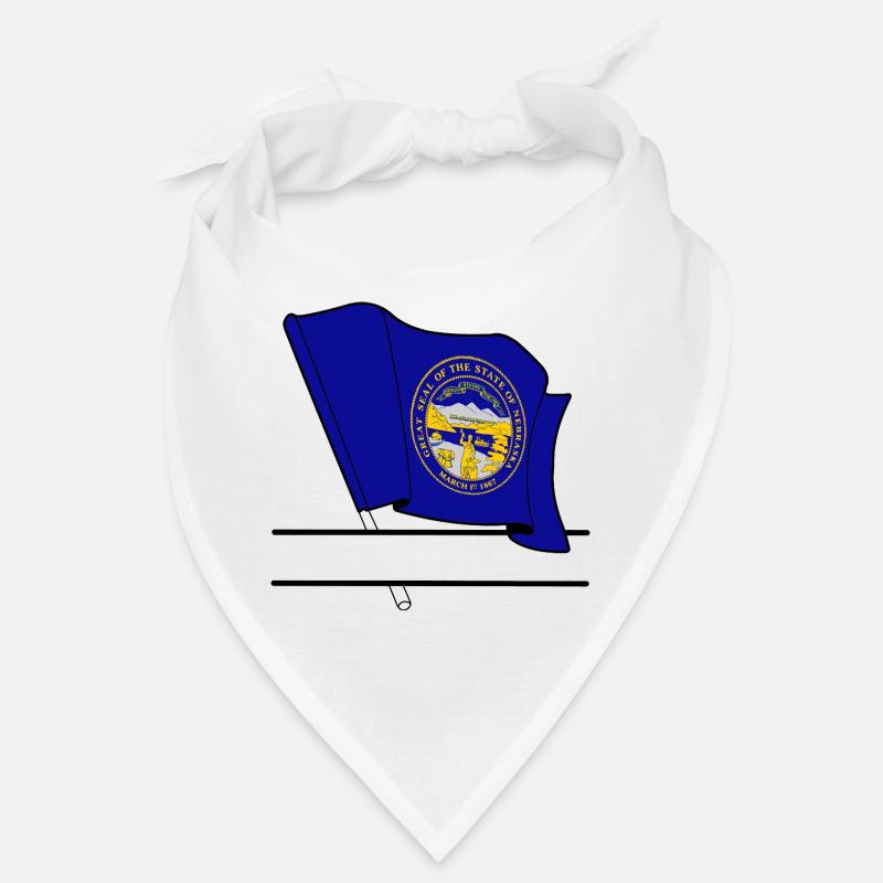 Drapeau Nebraska bannière de texte Bandana