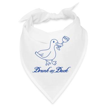 Drunk as Duck – Lustiges Trink-Wortspiel - Bandana - Weiß - Vorne
