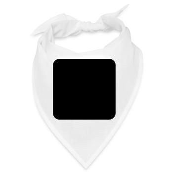 abgerundetes Quadrat - Bandana - Weiß - Vorne