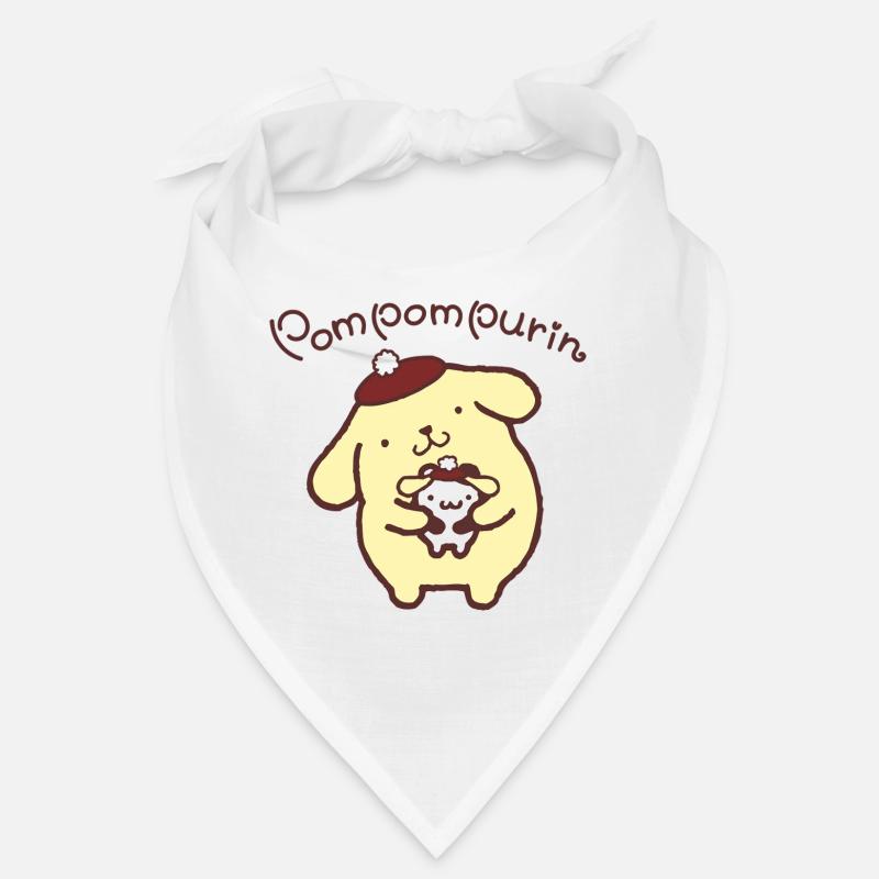Pompompurin With Muffin Dressed As Pompompurin - Bandana - white