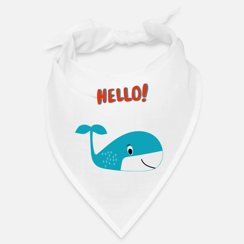 Happy Whale Says Hello - Gift Idea Bandana