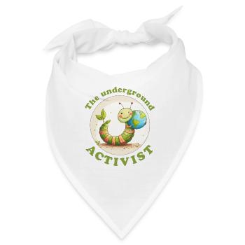 Regenwurm verteidigt die Erde - Bandana - Weiß - Vorne