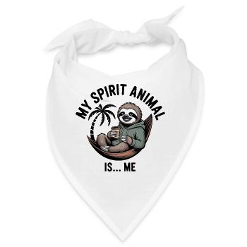 Mein Geisttier ist mein Faultier - Bandana - Weiß - Vorne