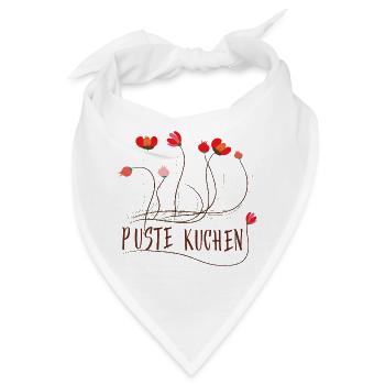 Blumen mit verspielten Linien - Bandana - Weiß - Vorne