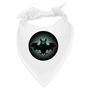 Mystische Fledermaus - Bandana - Weiß - Vorne