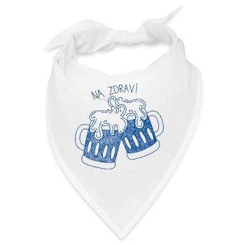 Biergläser mit Prost-Spruch - Bandana - Weiß - Vorne
