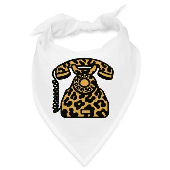 Vintage Telefon - Bandana - Weiß - Vorne