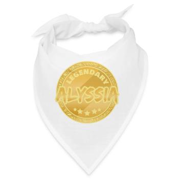 Vorname Alyssia - Bandana - Weiß - Vorne