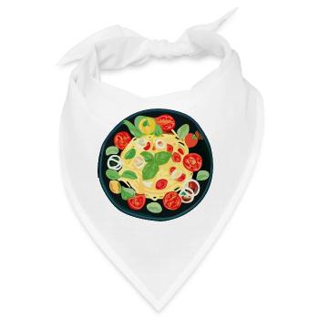 Frische Pasta mit Tomaten und Basilikum - Bandana - Weiß - Vorne
