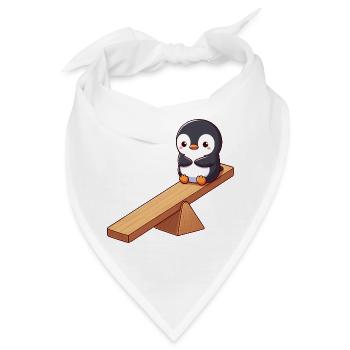 Süßer Pinguin Cartoon Freunde Freundschaft - Bandana - Weiß - Vorne