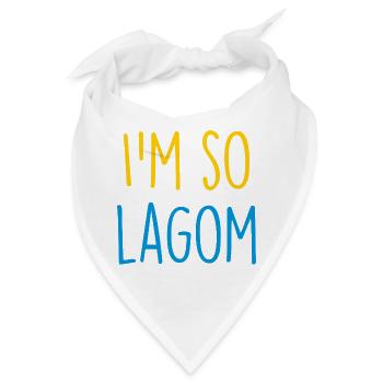 Lagom Sverige Schweden - Bandana - Weiß - Vorne