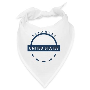 Arkansas USA Emblem - Bandana - Weiß - Vorne