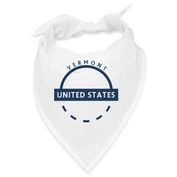 Vermont Vereinigte Staaten Abzeichen - Bandana - Weiß - Vorne