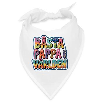Bästa pappa i världen - Bandana - Weiß - Vorne