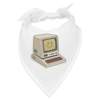 Vintage Smile Retro-Computer - Bandana - Weiß - Vorne