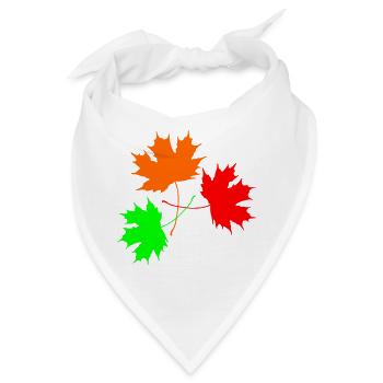 Dreifarbig Ahorn - Bandana - Weiß - Vorne