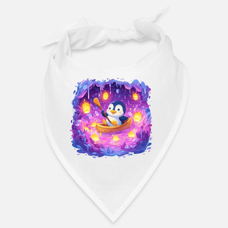 Leuchtender Pinguin im Höhlenboot Bandana