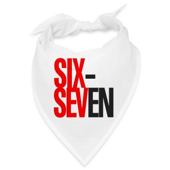 Sechs- und Sieben-Typografie-Logo - Bandana - Weiß - Vorne
