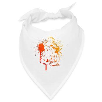 Ein Must Have für echte Motocross - Bandana - Weiß - Vorne