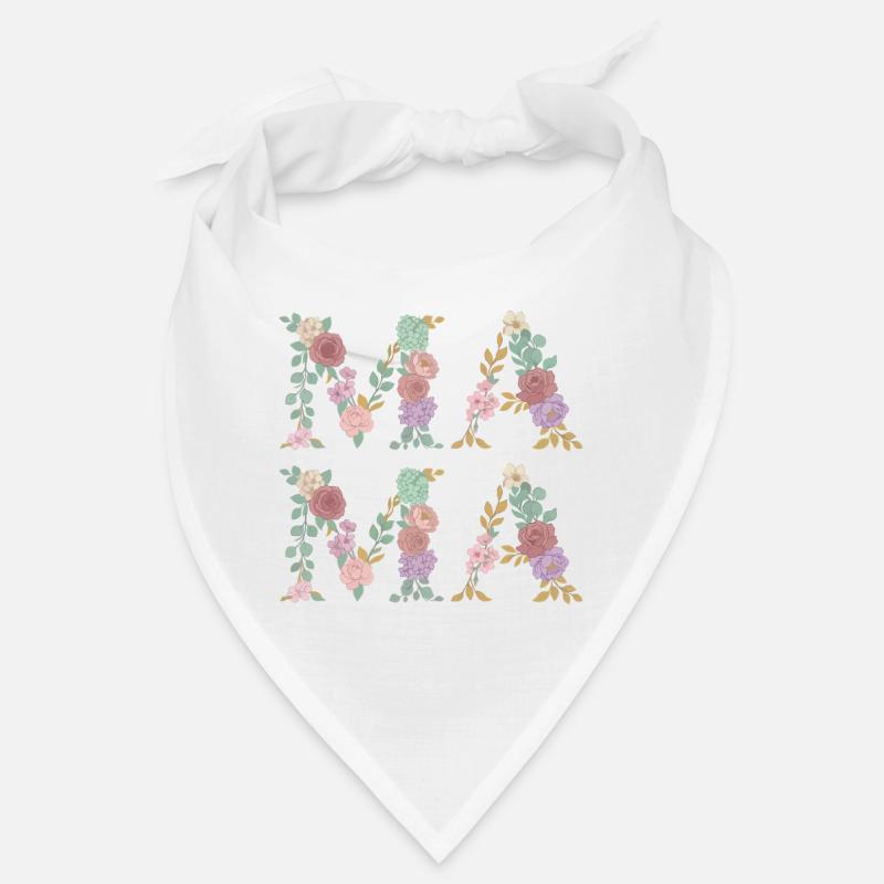 Mama Blumen Floral Schrift Beste Mutter Muttertag Bandana