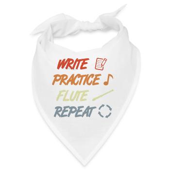 Write Practice Flute Repeat - Bandana - Weiß - Vorne