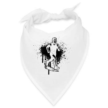 Klares Running Motiv für jeden Tag - Bandana - Weiß - Vorne