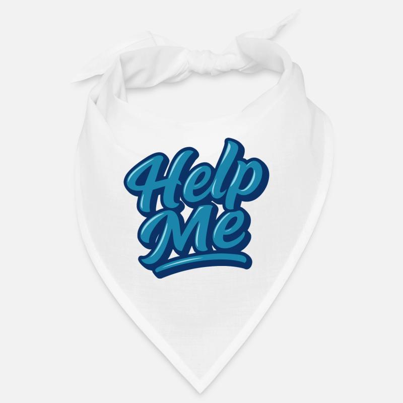 Hilfe Me Blau Script Logo Bandana