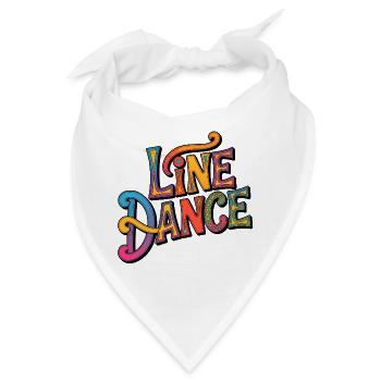 Line Dance Western Schriftzug - Bandana - Weiß - Vorne