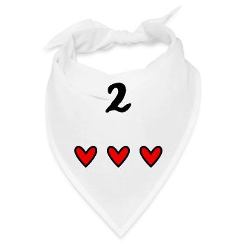 2. 2 JAHRE. 2. JUBILÄUM. 2-JAHRESJUBILÄUM - Bandana - Weiß - Vorne
