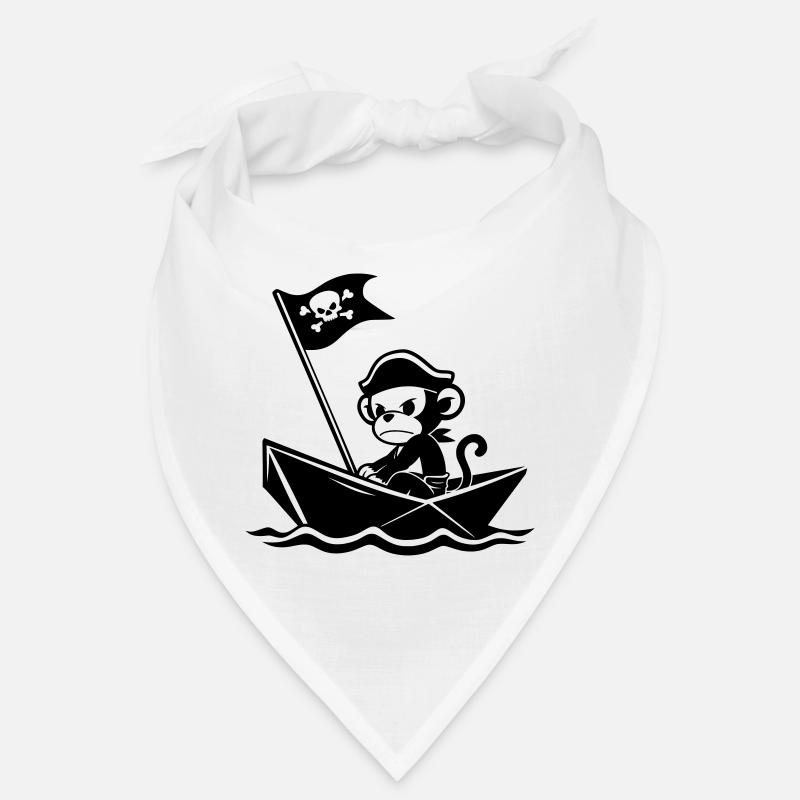Angry pirate monkey in the boat Bandana
