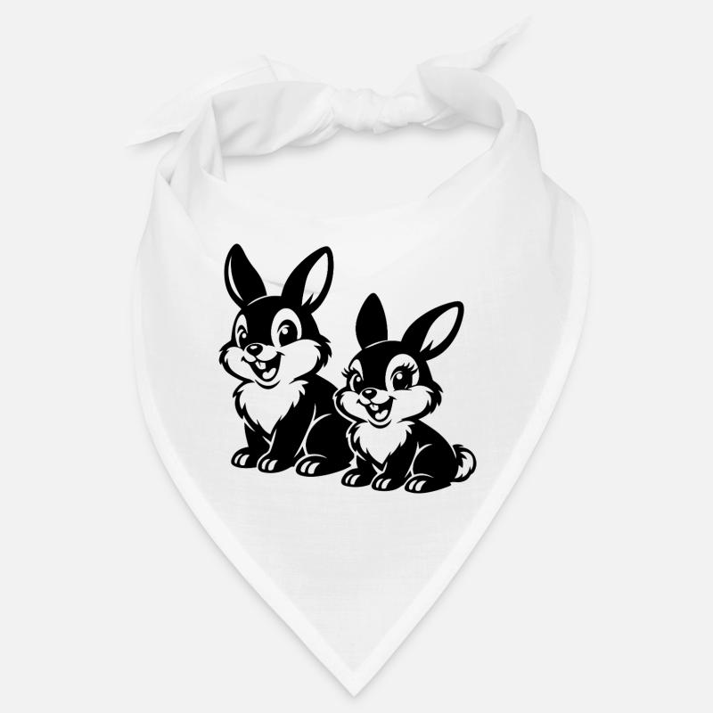 Sketched Rabbit Duets Bandana