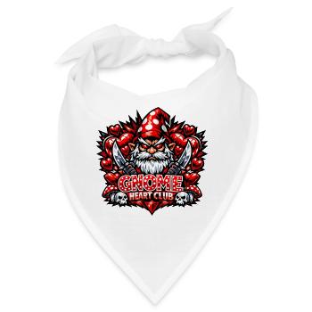 Böser Gnom, Dunkler Gnom, Goth-gnom, Lustiger Gnom - Bandana - Weiß - Vorne